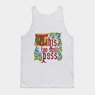 Medieval Motivation: Courage (Dark Red) Tank Top